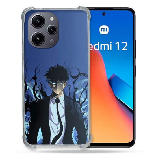 Coque Renforcée En Verre Trempé Pour Xiaomi Redmi 12 5G Manga Solo Leveling Sung Bleu