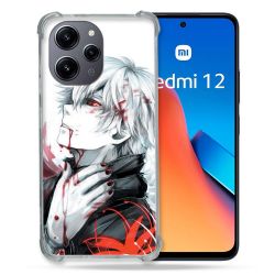 Coque Renforcée En Verre Trempé Pour Xiaomi Redmi 12 5G Manga Tokyo Ghoul Kaneki Blanc