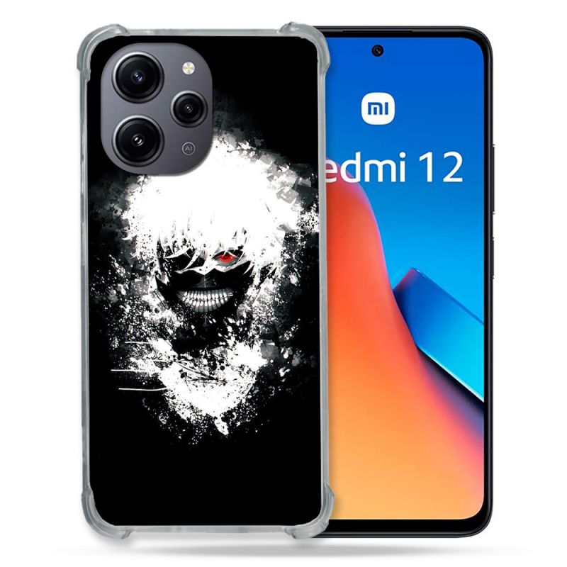 Coque Renforcée En Verre Trempé Pour Xiaomi Redmi 12 5G Manga Tokyo Ghoul Kaneki Tag