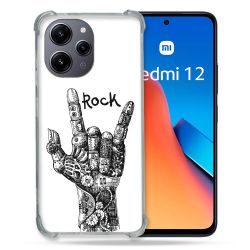 Coque Renforcée En Verre Trempé Pour Xiaomi Redmi 12 5G Musique Rock Main