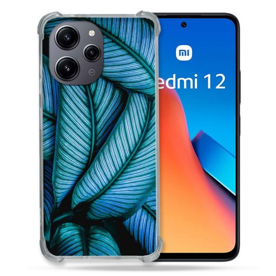 Coque Renforcée En Verre Trempé Pour Xiaomi Redmi 12 5G Nature Feuille Palmier