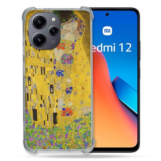 Coque Renforcée En Verre Trempé Pour Xiaomi Redmi 12 5G Peinture Le Baiser