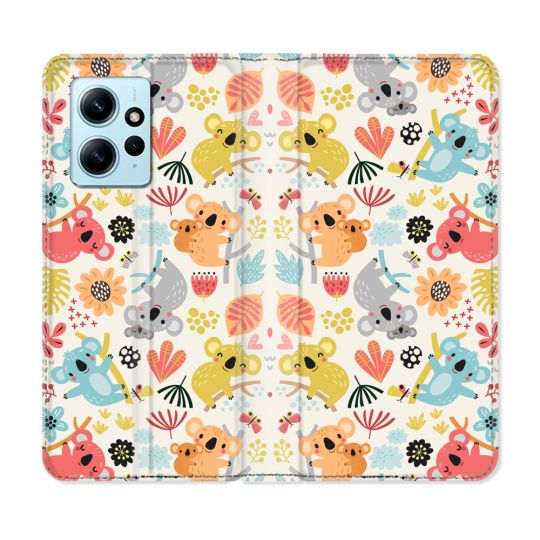 Housse Cuir Portefeuille Pour Xiaomi Redmi Note 12 4G Animal Koala Pattern