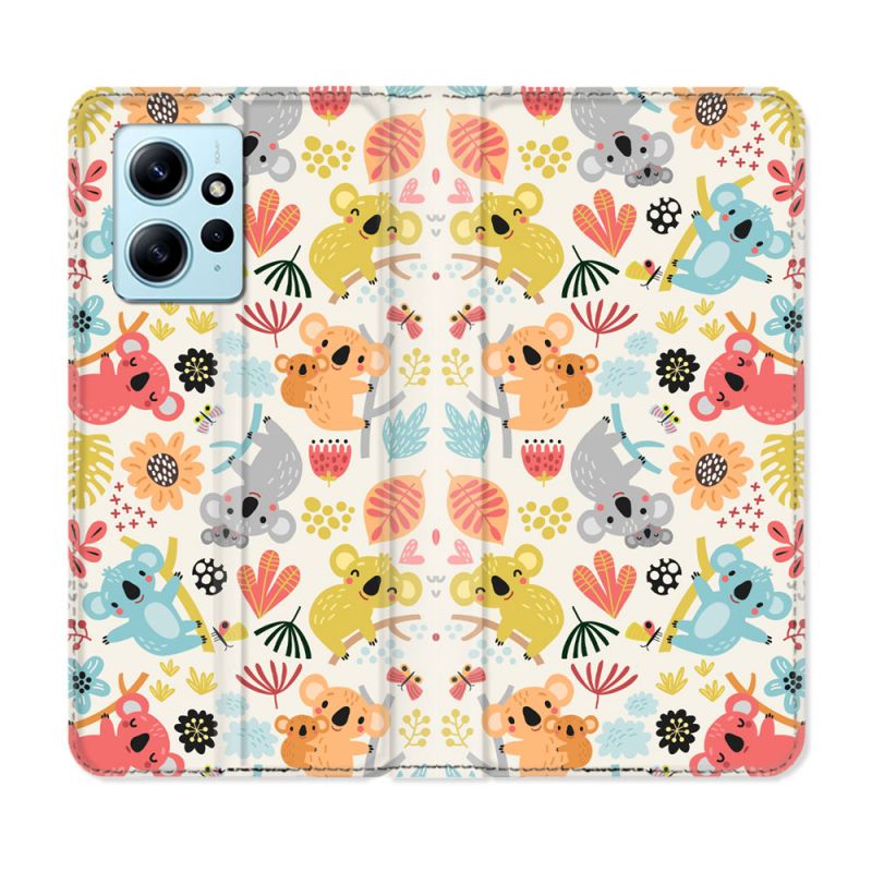 Housse Cuir Portefeuille Pour Xiaomi Redmi Note 12 4G Animal Koala Pattern