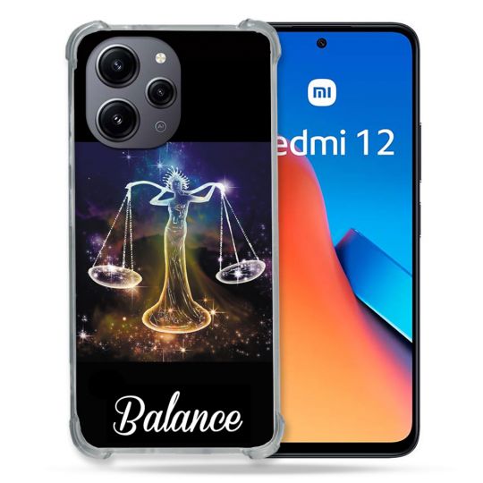 Coque Renforcée En Verre Trempé Pour Xiaomi Redmi 12 5G Signe Zodiaque 2 Balance