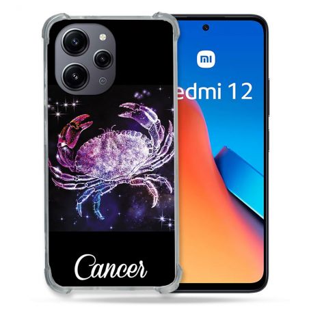 Coque Renforcée En Verre Trempé Pour Xiaomi Redmi 12 5G Signe Zodiaque 2 Cancer