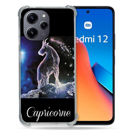 Coque Renforcée En Verre Trempé Pour Xiaomi Redmi 12 5G Signe Zodiaque 2 Capricorne