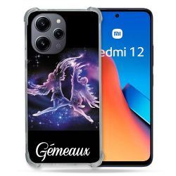 Coque Renforcée En Verre Trempé Pour Xiaomi Redmi 12 5G Signe Zodiaque 2 Gémeaux