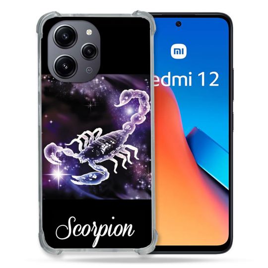 Coque Renforcée En Verre Trempé Pour Xiaomi Redmi 12 5G Signe Zodiaque 2 Scorpion
