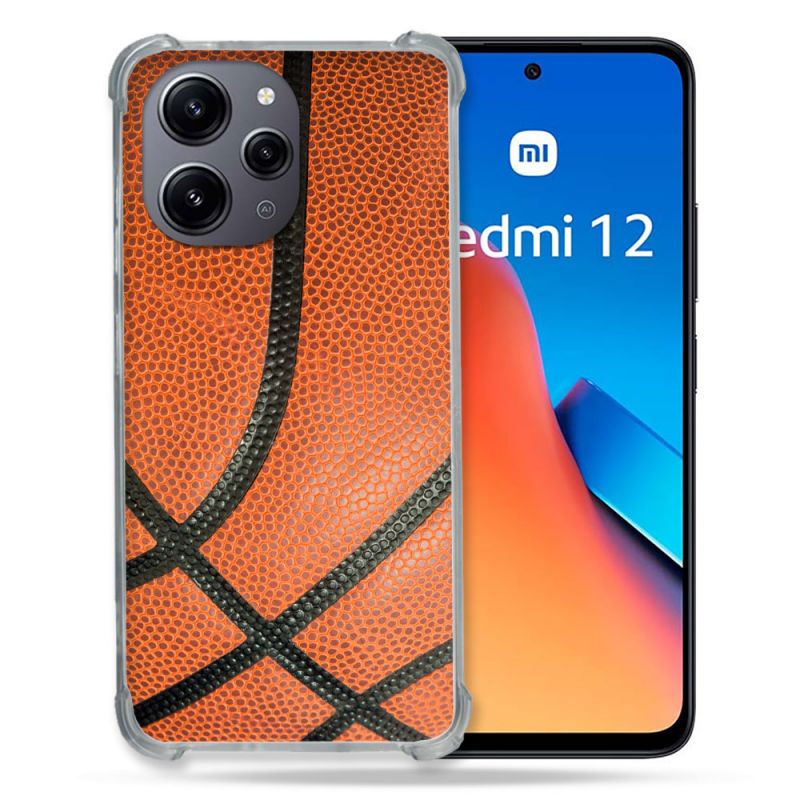 Coque Renforcée En Verre Trempé Pour Xiaomi Redmi 12 5G Sport Ballon Basket