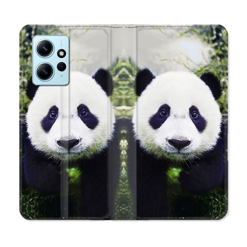 Housse Cuir Portefeuille Pour Xiaomi Redmi Note 12 4G Animal Panda Color