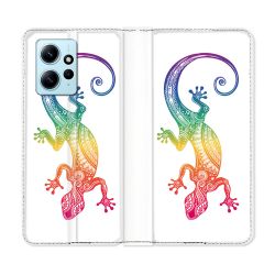 Housse Cuir Portefeuille Pour Xiaomi Redmi Note 12 4G Animal Salamandre Color