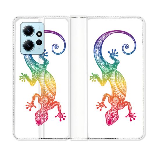 Housse Cuir Portefeuille Pour Xiaomi Redmi Note 12 4G Animal Salamandre Color