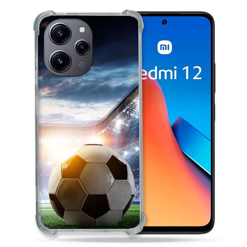 Coque Renforcée En Verre Trempé Pour Xiaomi Redmi 12 5G Sport Football Stade