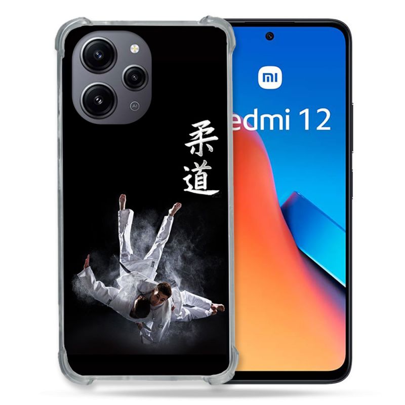 Coque Renforcée En Verre Trempé Pour Xiaomi Redmi 12 5G Sport Judo Noir