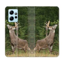 Housse Cuir Portefeuille Pour Xiaomi Redmi Note 12 4G Chasse Cerf