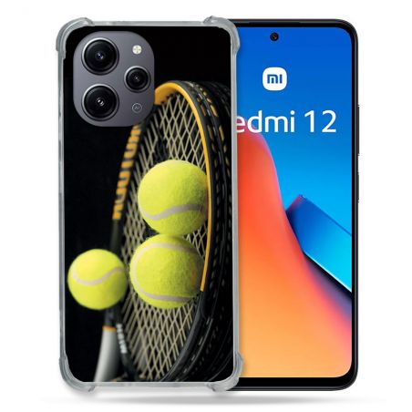 Coque Renforcée En Verre Trempé Pour Xiaomi Redmi 12 5G Sport Tennis Balls