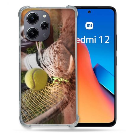 Coque Renforcée En Verre Trempé Pour Xiaomi Redmi 12 5G Sport Tennis Glissade