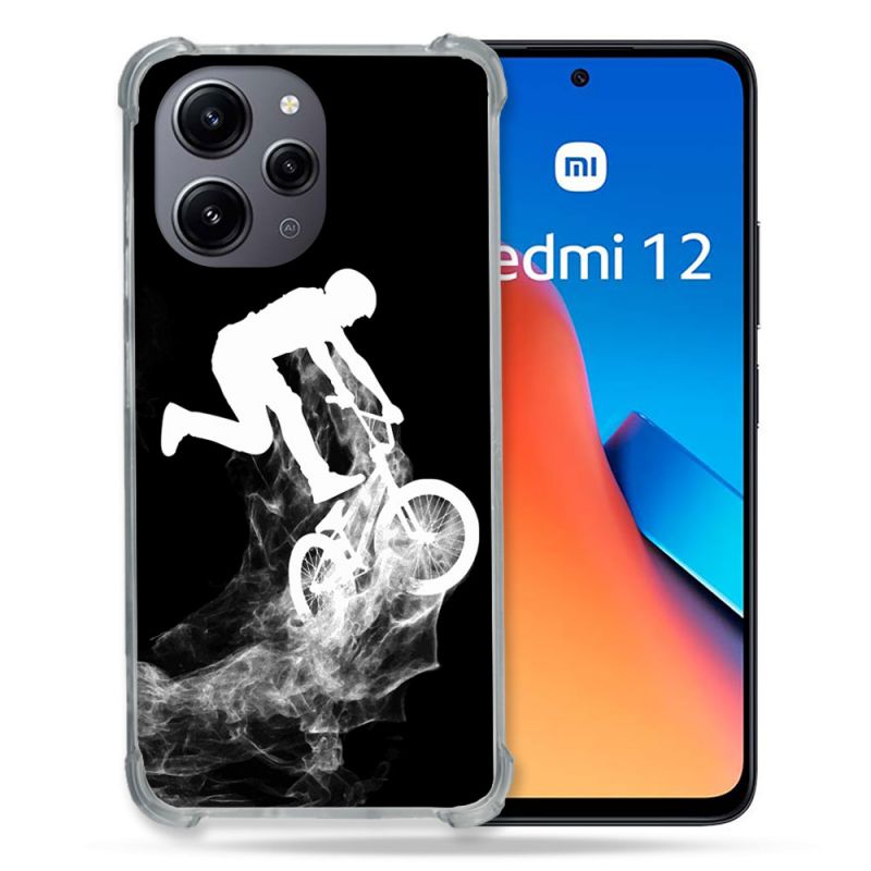 Coque Renforcée En Verre Trempé Pour Xiaomi Redmi 12 5G Sport VTT Noir
