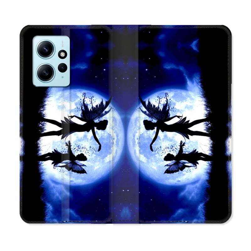Housse Cuir Portefeuille Pour Xiaomi Redmi Note 12 4G Fantastique Fee Lune