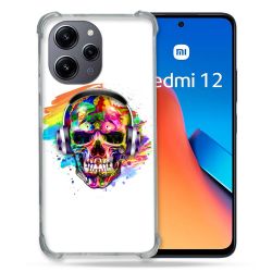 Coque Renforcée En Verre Trempé Pour Xiaomi Redmi 12 5G Tete de Mort Tag