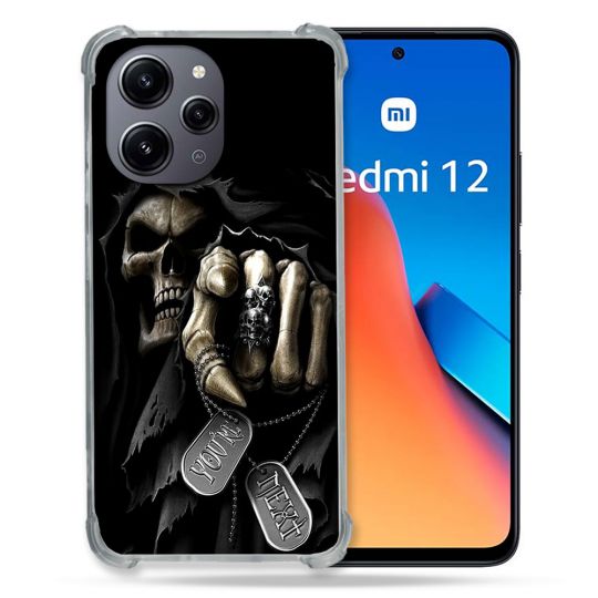 Coque Renforcée En Verre Trempé Pour Xiaomi Redmi 12 5G Tete de Mort Your Next