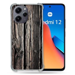 Coque Renforcée En Verre Trempé Pour Xiaomi Redmi 12 5G Texture Bois