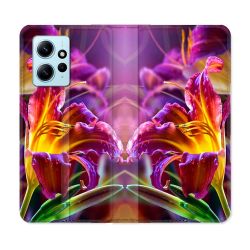 Housse Cuir Portefeuille Pour Xiaomi Redmi Note 12 4G Fleur Lys Color