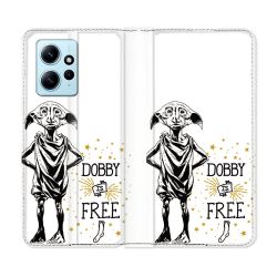 Housse Cuir Portefeuille Pour Xiaomi Redmi Note 12 4G Harry Potter Dobby Free Blanc