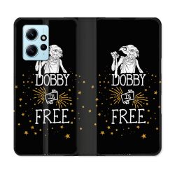 Housse Cuir Portefeuille Pour Xiaomi Redmi Note 12 4G Harry Potter Dobby Free Noir