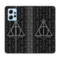 Housse Cuir Portefeuille Pour Xiaomi Redmi Note 12 4G Harry Potter Hollows Triangle Noir