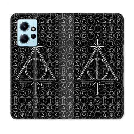Housse Cuir Portefeuille Pour Xiaomi Redmi Note 12 4G Harry Potter Hollows Triangle Noir