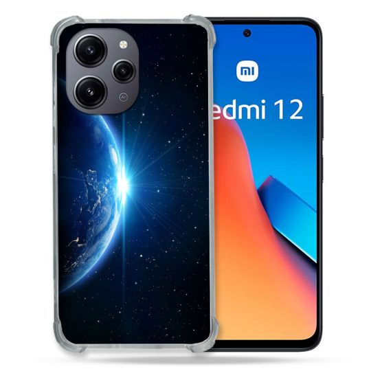 Coque Renforcée En Verre Trempé Pour Xiaomi Redmi 12 5G Univers Planete Terre