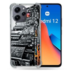 Coque Renforcée En Verre Trempé Pour Xiaomi Redmi 12 5G Voyage Amerique USA New York Taxi