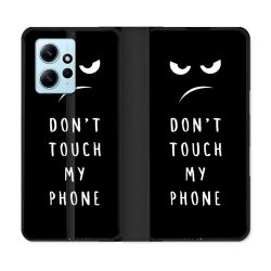 Housse Cuir Portefeuille Pour Xiaomi Redmi Note 12 4G Humour Don't Touch