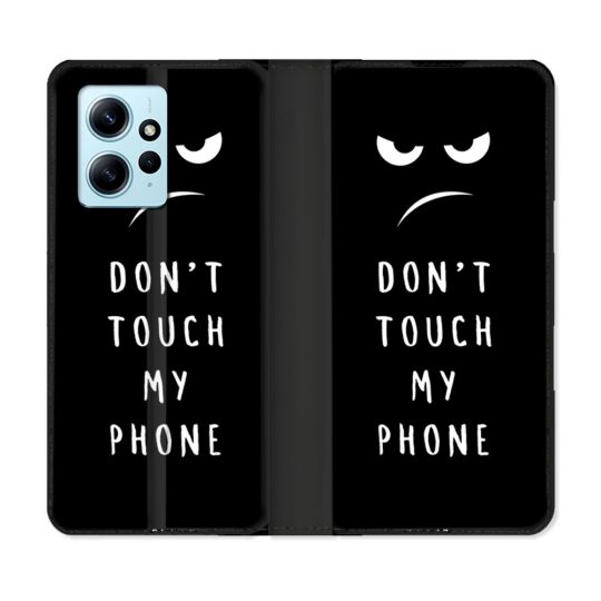 Housse Cuir Portefeuille Pour Xiaomi Redmi Note 12 4G Humour Don't Touch