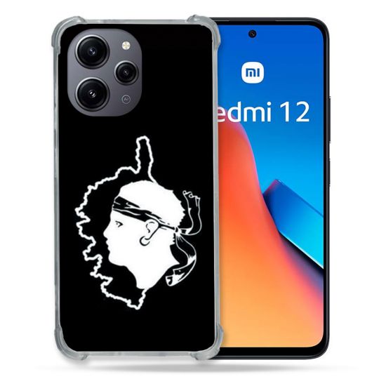 Coque Renforcée En Verre Trempé Pour Xiaomi Redmi 12 5G Voyage Corse Noir