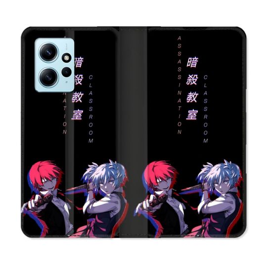 Housse Cuir Portefeuille Pour Xiaomi Redmi Note 12 4G Manga Assassination Classroom Duo
