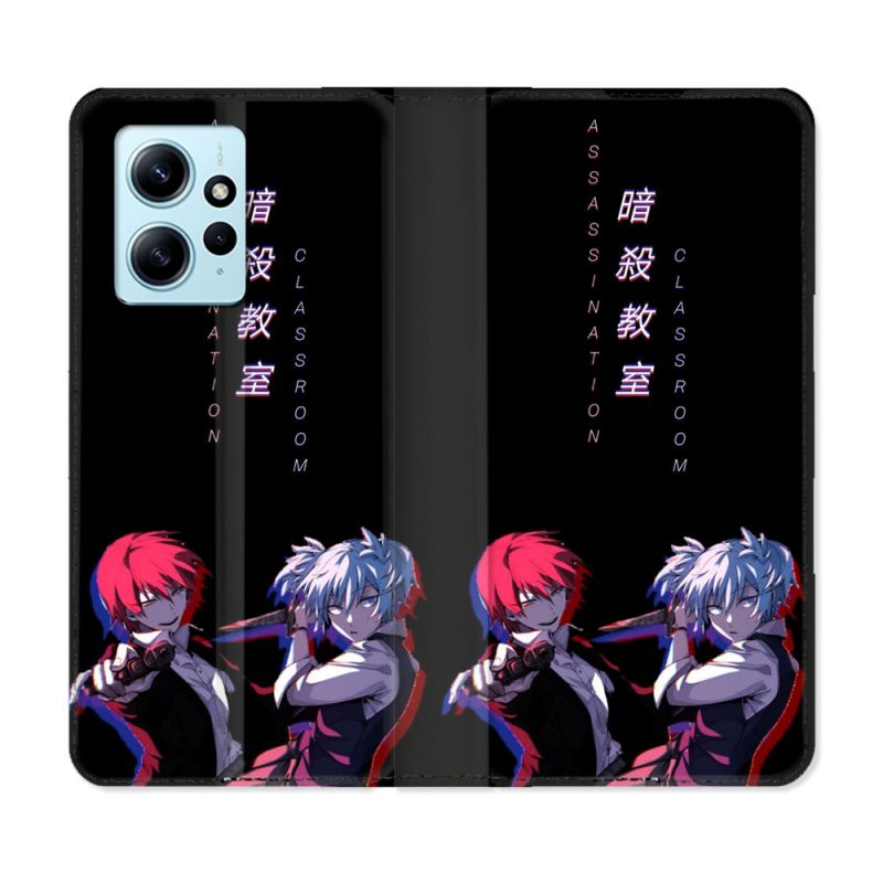Housse Cuir Portefeuille Pour Xiaomi Redmi Note 12 4G Manga Assassination Classroom Duo