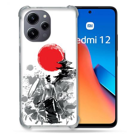 Coque Renforcée En Verre Trempé Pour Xiaomi Redmi 12 5G Voyage Japon Femme