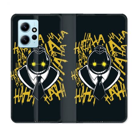 Housse Cuir Portefeuille Pour Xiaomi Redmi Note 12 4G Manga Assassination Classroom Kuro Noir