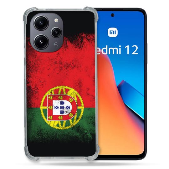 Coque Renforcée En Verre Trempé Pour Xiaomi Redmi 12 5G Voyage Portugal Drapeau