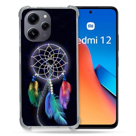Coque Renforcée En Verre Trempé Pour Xiaomi Redmi 12 5G Zen Attrape Reve Multicolore