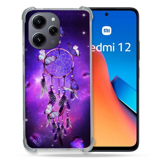 Coque Renforcée En Verre Trempé Pour Xiaomi Redmi 12 5G Zen Attrape Reve Papillon