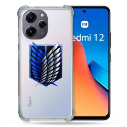 Coque Renforcée En Verre Trempé Transparente Pour Xiaomi Redmi 12 5G Attaque Titan Logo