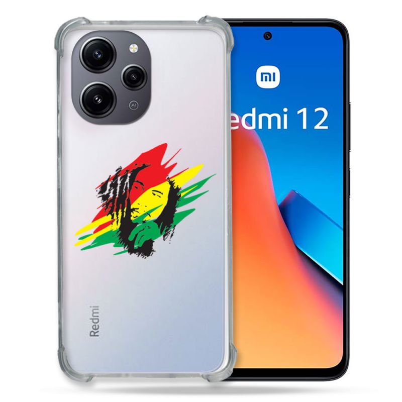 Coque Renforcée En Verre Trempé Transparente Pour Xiaomi Redmi 12 5G Bob Marley Graf