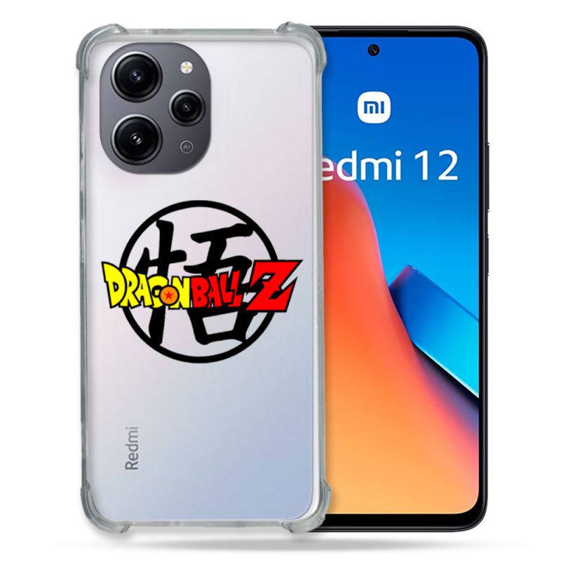 Coque Renforcée En Verre Trempé Transparente Pour Xiaomi Redmi 12 5G Dragon Ball Logo