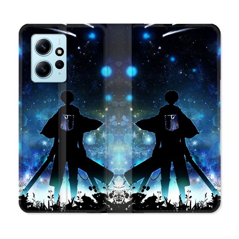 Housse Cuir Portefeuille Pour Xiaomi Redmi Note 12 4G Manga Attaque Titans Levi