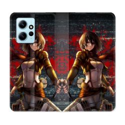 Housse Cuir Portefeuille Pour Xiaomi Redmi Note 12 4G Manga Attaque Titans Mikasa