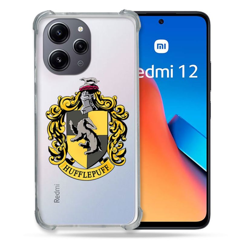 Coque Renforcée En Verre Trempé Transparente Pour Xiaomi Redmi 12 5G Harry Potter Hufflepuff